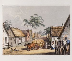 GEORGE FRENCH ANGAS [1822 – 1886], Klemsic. A Village of German settlers near Adelaide. lithograph, printed with tint stone and hand-colouring, from "South Australia Illustrated", 1847, 23 x 32.5cm.