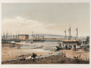 GEORGE FRENCH ANGAS [1822 – 1886], Port Adelaide, lithograph, printed with tint stone and hand-colouring, from "South Australia Illustrated", 1847, 28.5 x 40.5cm.