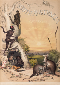 GEORGE FRENCH ANGAS [1822 – 1886], frontispiece from "South Australia Illustrated", 1847, lithograph, printed with tint stone and hand-colouring, 50 x 36cm.