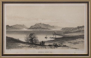 Two plates from "A Residence in Tasmania: with a Descriptive Tour Through the Island". [London: Smith, Elder, & Co., 1856] by Captain Henry Butler STONEY [1816 - 1894], Hobarton, From the West, and, Frederick Henry Bay, lithographs, both 11 x 19cm. (2). 
