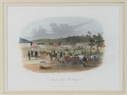 SAMUEL THOMAS GILL [1818 - 1880], Dight's Mill, Yarra Yarra, and, Market Square, Castlemaine, hand-coloured steel engravings, 1857 (Sands & Kenny), each 15 x 19cm. also, Store Drays Camped on road to Ballaarat, 1853, coloured lithograph, 1855 (Niven & C