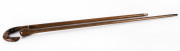 Two Australian timber walking sticks, one with gold collar, 19th century, ​97cm and 98cm high - 2