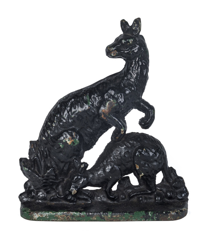 A cast iron kangaroo doorstop, 19th century