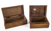 Two Australian fiddleback blackwood jewel boxes, early 20th century - 2
