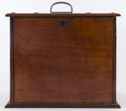 A specimen collector's cabinet, fiddleback blackwood fitted with 7 velvet lined drawers, nameplate on handle "LATROBE, L.E.B.", 19th century, ​35cm high, 37cm wide, 20cm deep - 2