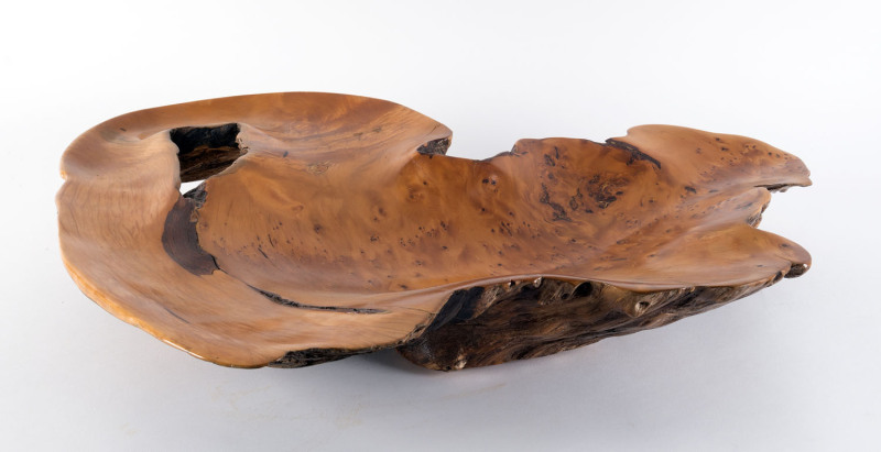 A Tasmanian birdseye huon pine burl fruit bowl, late 20th century