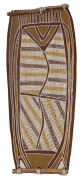 ENGLAND BANGALA (1925-2001), (pandanus skirt design), natural earth pigment on bark, signed "England Bangala" gallery number 2271