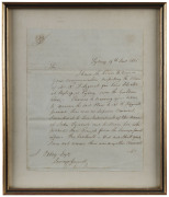 JOHN OXLEY [1784 - 1828] Manuscript copy letter from Sydney, in Oxley's hand, dated 19th Jan'y 1826, regarding a disputed claim over "land situated at Bylong, or Pylong, near the Goulburn River." The letter is signed off by Oxley in his capacity as Survey - 2