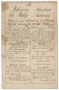 FAWKNER, John Pascoe. The Melbourne Advertiser Port Phillip Australia No.2, Written for, and Published by, Jn P Fawkner Lithographed. The second number of the first Melbourne newspaper, here reproduced in a scarce nineteenth-century facsimile edition. [Me