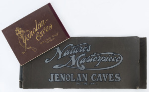THE JENOLAN CAVES and THE BLUE MOUNTAINS: A group of souvenir photographic folders, circa 1910 - 1920, including "81 Views - Blue Mountains Wonderland, N.S.W.", "Peace Souvenir of the Blue Mountains N.S.W.", "Nature's Masterpiece - Jenolan Caves N.S.W.; and two others. Various sizes, the largest two being 23 x 56cm. (5, of which one is hardcover).