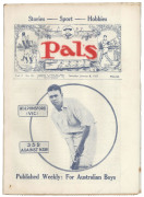 PALS - An Australian Paper for Australian Boys: Vol.7 No.1 to Vol.7 No.32 complete, February 28, 1925 to April 2, 1927, the final edition. (32 editions) includes two with front cover artwork by Daryl Lindsay. 