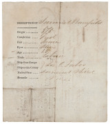 1839 TRAVEL PASS for SAMUEL BONDFIELD 10th November 1839 permission issued and signed at the Police Office, Launceston for Samuel Bamfield (an incorrect spelling), a Prisoner holding a Ticket of Leave, to travel from Launceston to George Town where he was - 2