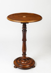 A Colonial wine table, huon pine, Tasmanian origin, circa 1850, 74cm high, 49cm diameter