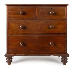 JOSEPH SLY Four drawer chest, Australian cedar, Sydney, mid 19th century, stamped "J. Sly" inside top drawers, 92cm high, 95cm wide, 47cm deep