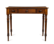 A Colonial hall table, Tasmanian origin, cedar and blackwood, circa 1845, ​huon pine secondary timbers, 75cm high, 91cm wide, 47cm deep