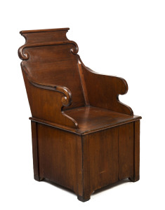 An early Australian commode with adjustable headrest, cedar, N.S.W. origin, circa 1840, 101cm high