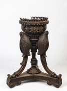 An Anglo-Indian planter, ornately carved padauk, early 19th century, 90cm high