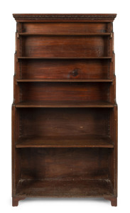 Colonial waterfall front bookshelves, cedar, South Australian origin, 19th century, 172cm high, 99cm wide, 33cm deep