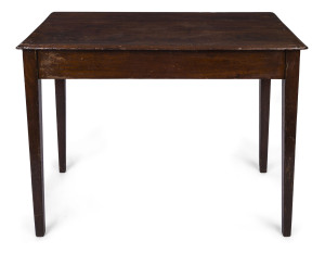 An early Colonial hall table with square tapering legs, Australian cedar, 19th century, 74cm high, 92cm wide, 45cm deep