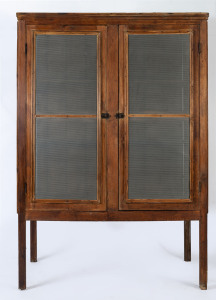 A meat-safe of impressive proportions, huon pine and zinc, Tasmanian origin, 19th century, 183cm high, 128cm wide, 72cm deep