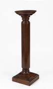 A Victorian turned pedestal, blackwood, 19th century, 116cm high