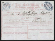 Band Of Hope Gold Mining Company share certificate for £5 being one of 500 issued in 1865