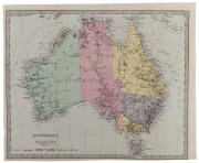 AUSTRALIA: A collection of maps including A. & C. Black (1851), Bartholomew (1853), Archer (c1860), Blackie & Son (c1870), Johnston (1886), Harmsworth (c1920) and other similar. (24 items). Various sizes; mixed condition.