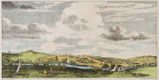 After J. Adamson. Melbourne From The South Side Of The Yarra Yarra, 1839 lithograph, with later hand colouring and printed in 1881 artist&rsquo;s and engraver&rsquo;s names with text and legend, title and date below image, 36 x 39cm - 2