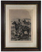 A pair of Boer War engravings, circa 1900, original frames with gilt slips, ​120cm x 93cm overall - 2