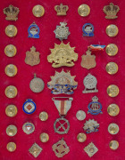 LT. COL. W.M. REEVE, 2nd Battalion, Victorian Rifles, A collection of military medals, uniform and hat badges, epaulettes, buttons and accoutrements, attractively displayed in four mounted presentations. Noted in particular VICTORIA VOLUNTEER Long & Effic - 2