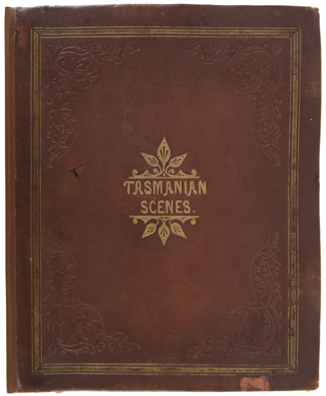 TASMANIAN PHOTOGRAPHS by Samuel Clifford An old-time album, circa 1875 titled "TASMANIAN SCENCES" on the front cover and with "S. Clifford, Photographer, Hobart Town" in manuscript on the blank front endpaper. The album contains 24 albumen paper prints, e