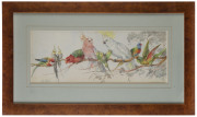 VIOLET BARTLETT (Australia, working circa 1920),The Australian Eleven, watercolour, signed lower left "Artah", 20 x 53cm  - 2