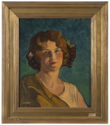 MARGUERITE HENRIETTE MAHOOD (1901-1989), Portrait of the Artist's Sister, circa 1929, oil on canvas, monogram lower left "M.H.M.", - 2