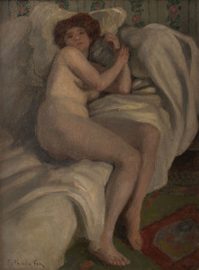 EMANUEL PHILIPS FOX (1865-1915), Reclining Nude, oil on canvas, signed lower left "E. Philips Fox" 46 x 33cm