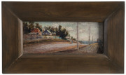 ARTHUR EDGAR JONES (attributed), (1871-1960), Foreshore at Elwood, oil on cedar panel, ​14 x 36cm - 2