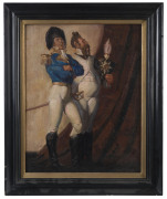 RAYMOND LINDSAY (1904-1960), Na Poliania, oil on canvas board, signed lower right "Raymond Lindsay", Thos. Whitelaw & Co. label verso with title, ​37 x 30cm - 2