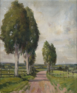 RAYMOND LINDSAY (1904-1960), landscape, oil on board, signed lower left "Raymond Lindsay", ​37cm x 31cm