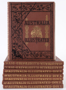 EDWIN CARTON BOOTH AUSTRALIA ILLUSTRATED, 1873-76 The set of 8 volumes with all but 3 of the engraved plates (after Prout, Chevalier, and others) present; loosely held within the original decorative bindings. (qty). [Sold as a collection of plates.]
