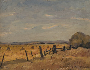 MAX MIDDLETON (1922-2013),Rural Scene,oil on canvas, signed lower right "Max Middleton",34cm x 44cm