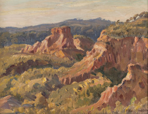 MAX MIDDLETON (1922-2013),Rocky Landscape,oil on canvas, signed lower right "Max Middleton",34cm x 44cm 