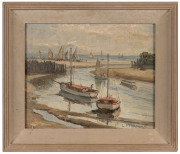LEILA CONSTANCE McNAMARA (1894-1973), boats, oil on board, signed lower left, ​31 x 37cm - 2