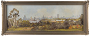 CYRIL DILLON (1880-1970), Botanic Gardens, Melbourne, oil on board, signed lower right "Cyril Dillon, '63", ​30 x 90cm