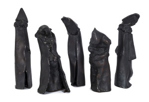 PHILLIP JOSEPH CANNIZZO (1945 - ), Group of 5 statues, cast bronze, signed "Cannizzo, '71" the tallest 34cm