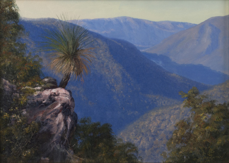 JOHN DOWNTON (1939 -), Natures Best, Shoalhaven River Gorge, N.S.W. oil on board, signed lower right "John Downton", titled verso, ​25 x 33cm