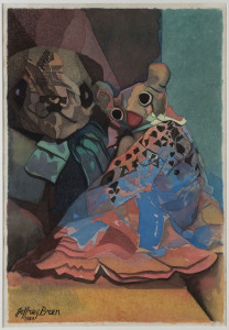 JEFFREY N. BREN (1944-2007), the bear, watercolour, signed lower left "Jeffrey Bren, 1984", 54 x 36cm