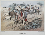 SAMUEL THOMAS GILL (1818-80), The New Rush & Wool Drays, two colour lithographs from The Australian Sketch Book, printed by Hamel & Ferguson, initialled "S.T.G. in the plate at left, each 17 x 25cm (2).