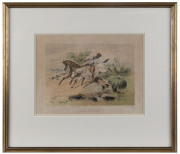 SAMUEL THOMAS GILL (1818-80), Homeward Bound & Squatter's Tiger, two colour lithographs from The Australian Sketch Book, printed by Hamel & Ferguson, initialed "S.T.G. in the plate at left, each 17 x 25cm (2). - 4