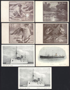 'The Kelly Gang - From an original Photograph' used RP card from the Regal Post Card Co's series based on the film 'The Story of the Kelly Gang' released in 1906; also a group of five Charles Nuttall cards including "The Story of the Bunyip", "The Palace - 2