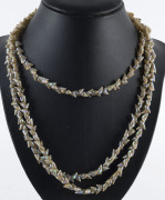 A Tasmanian mariner shell double strand necklace with gold clasp, ​50cm long