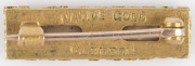 A goldfields brooch with mineral specimen, most likely Castlemaine, central Victoria, 19th century, stamped "NATIVE GOLD NUGGETS", ​2cm long, 1.6 grams total - 2